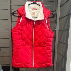 SO Red Quilted Vest with Soft Lining